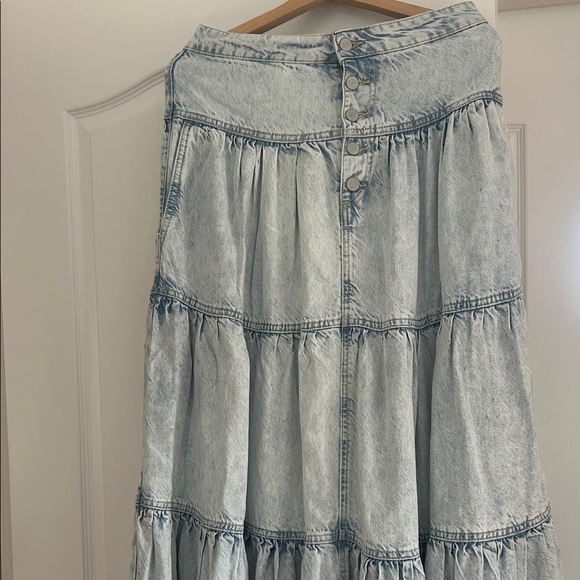 We The Free Dresses & Skirts - We The Free Faded Blue Denim Jeans maxi skirt NWOT sizeXS